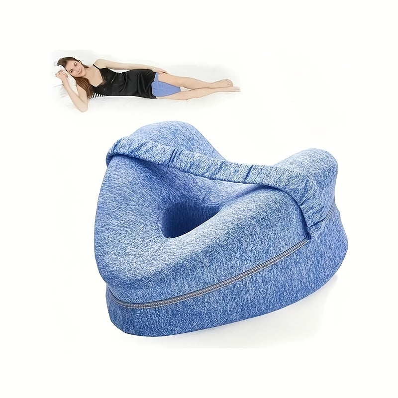 Ultra-Soft Leg Pillow with Strap, Hypoallergenic, Breathable, White, Mixed Color, Knitting, 100% and Polyester 100%, No Printing, Hand Wash Only, 180-200 g/㎡, for Side Sleepers, Pregnancy & Post-Surgery Comfort